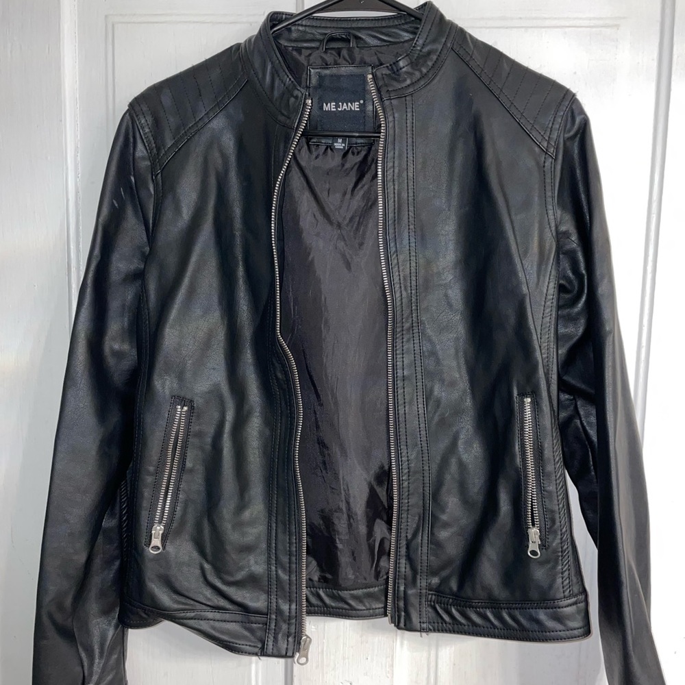 Faux leather jacket